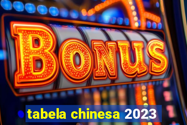 tabela chinesa 2023